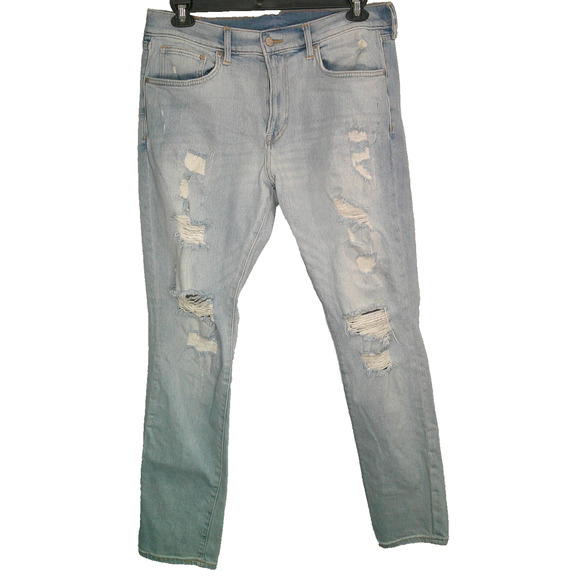 H&M Skinny Coupe Distressed Light wash Jeans Size 36 - Picture 1 of 6